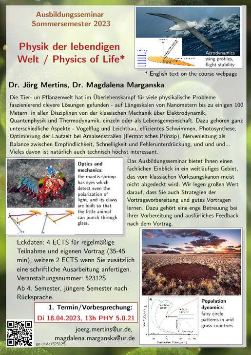 PhysicsOfLife posterSS23